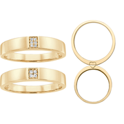 5154 Keepsake Personalized Mens Heart Match Band