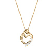 685 / 695 Tender Heart Mothers Birthstone Pendant