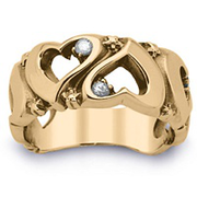 700 / 710 Keepsake Personalized Endless Hearts Mothers Birthstone Ring
