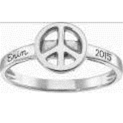 Peace Sign Stacking Ring