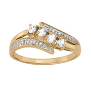 921 / 931 Keepsake Personalized Flourish Mothers Birthstone Ring
