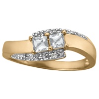 5042 / 5052 Keepsake Personalized Tranquility Promise Ring with Birthstones