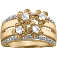 5044 / 5054 Keepsake Personalized Sunday Blossom Mothers Birthstone Ring