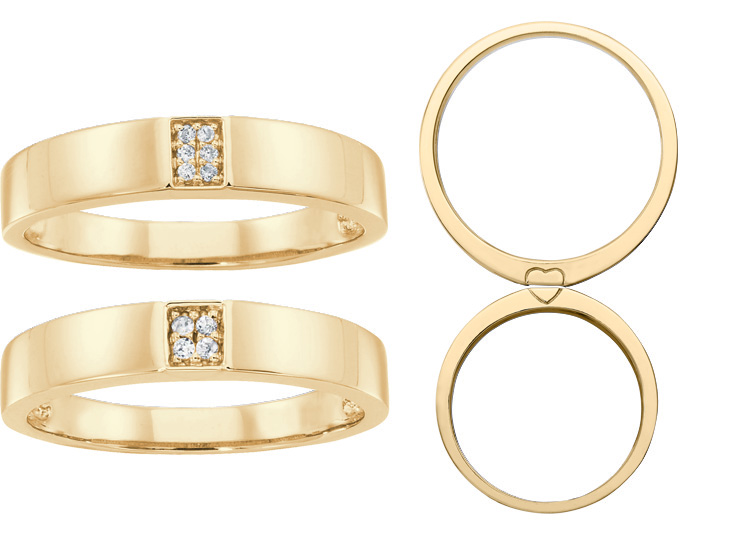 5154 Keepsake Personalized Mens Heart Match Band