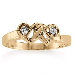 634 / 635  Keepsake Personalized Loving Promise Ring with Birthstones