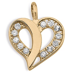 646 / 656  Flowing Heart Birthstone Pendant