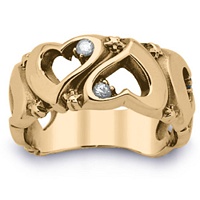 700 / 710 Keepsake Personalized Endless Hearts Mothers Birthstone Ring